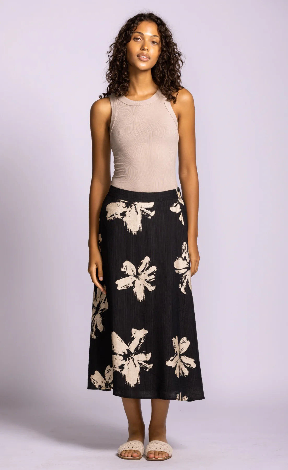 Keswick Viscose Skirt- Black