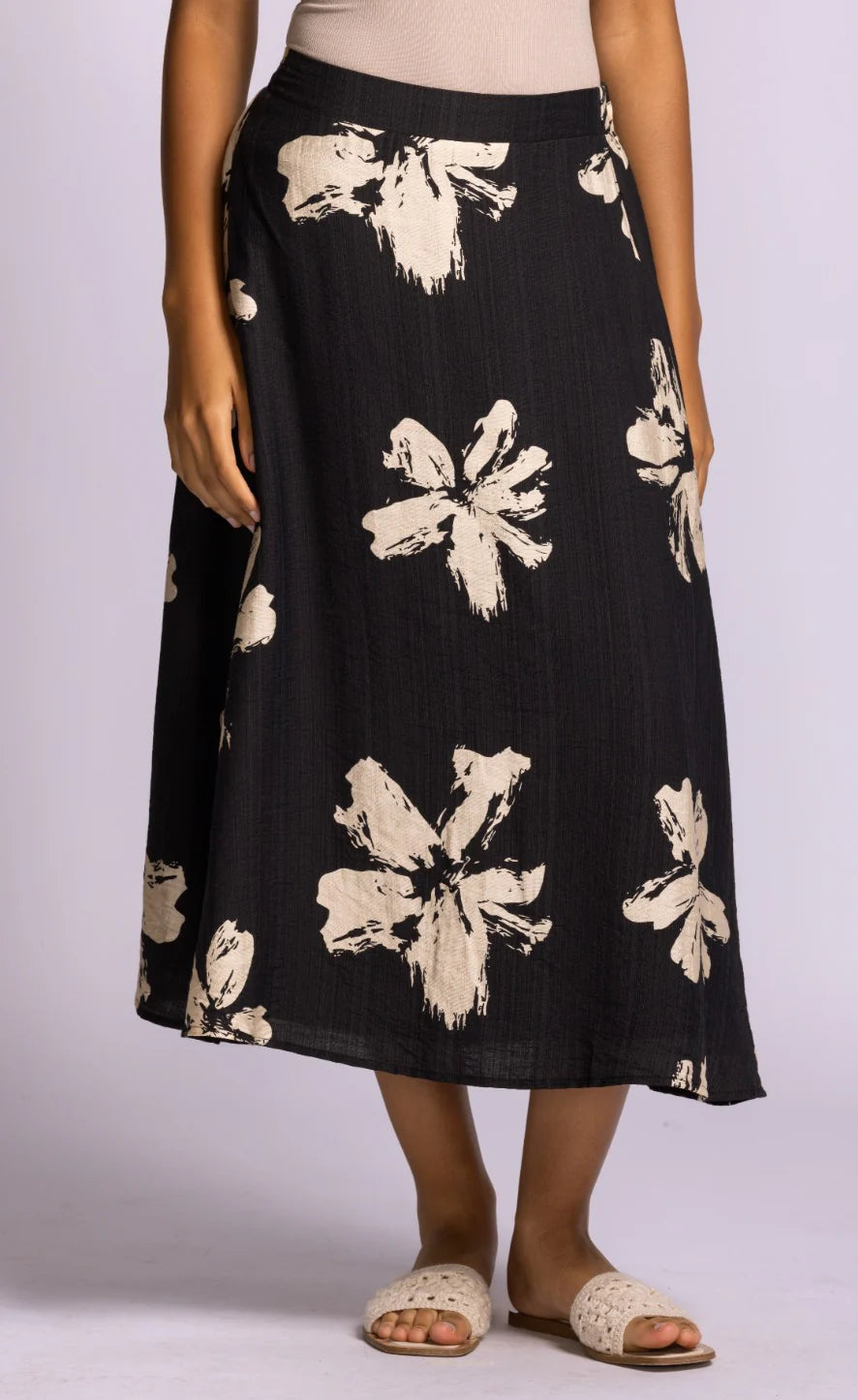 Keswick Viscose Skirt- Black