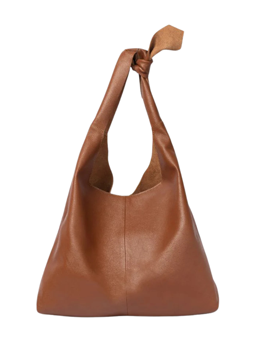 Knot Leather Bag - Tan