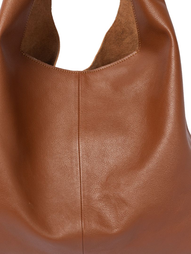 Knot Leather Bag - Tan