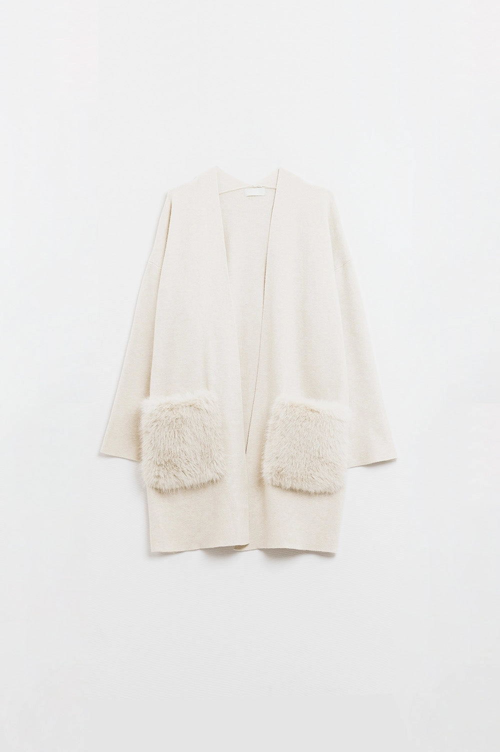 Lerina Plush Pocket Cardigan - French Cream