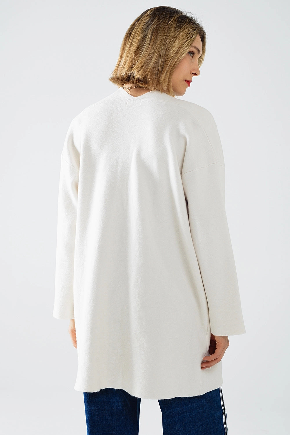 Lerina Plush Pocket Cardigan - French Cream