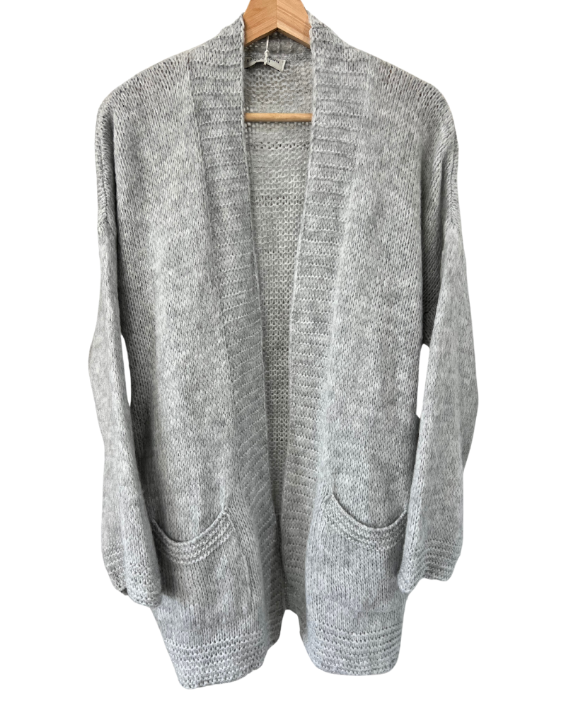 Carrie Light Knit Cardi in Grey