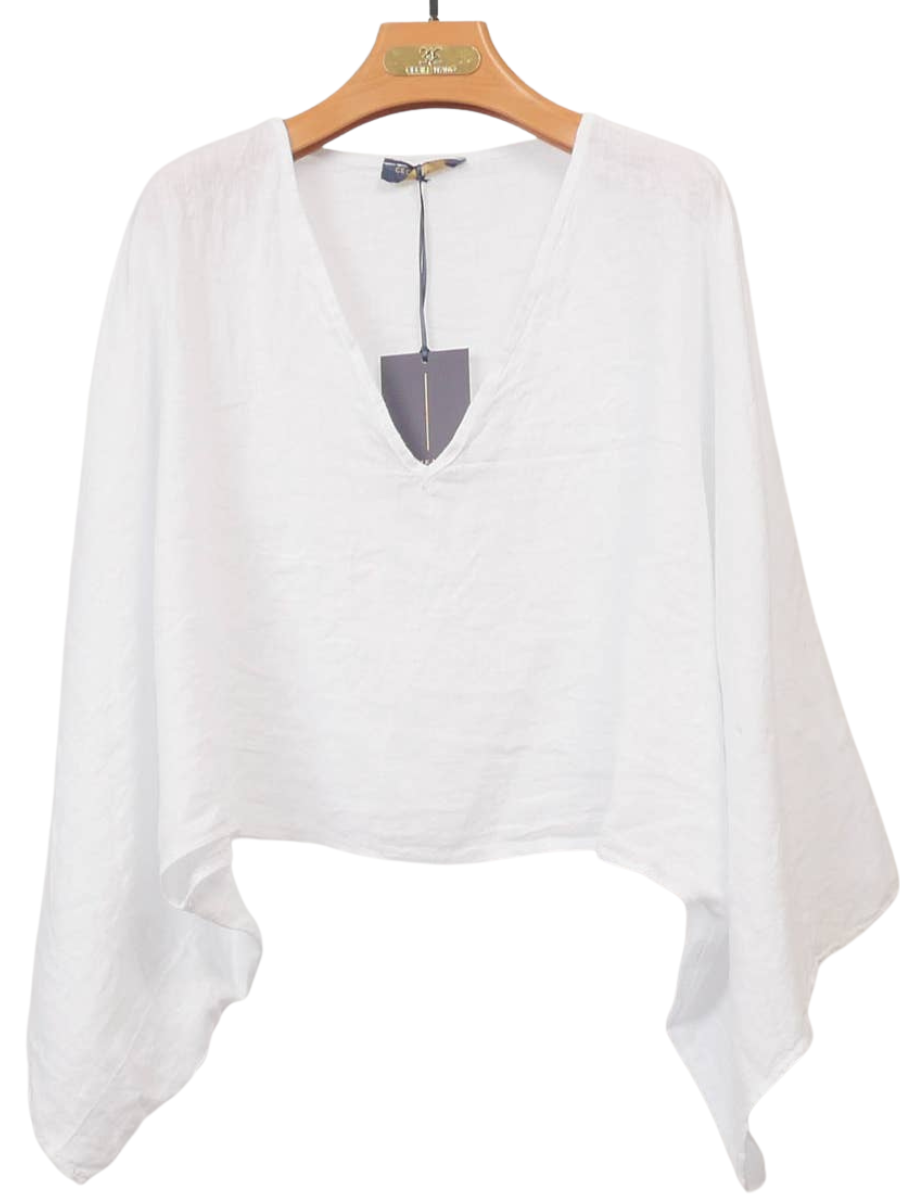 Linen Dolman - White