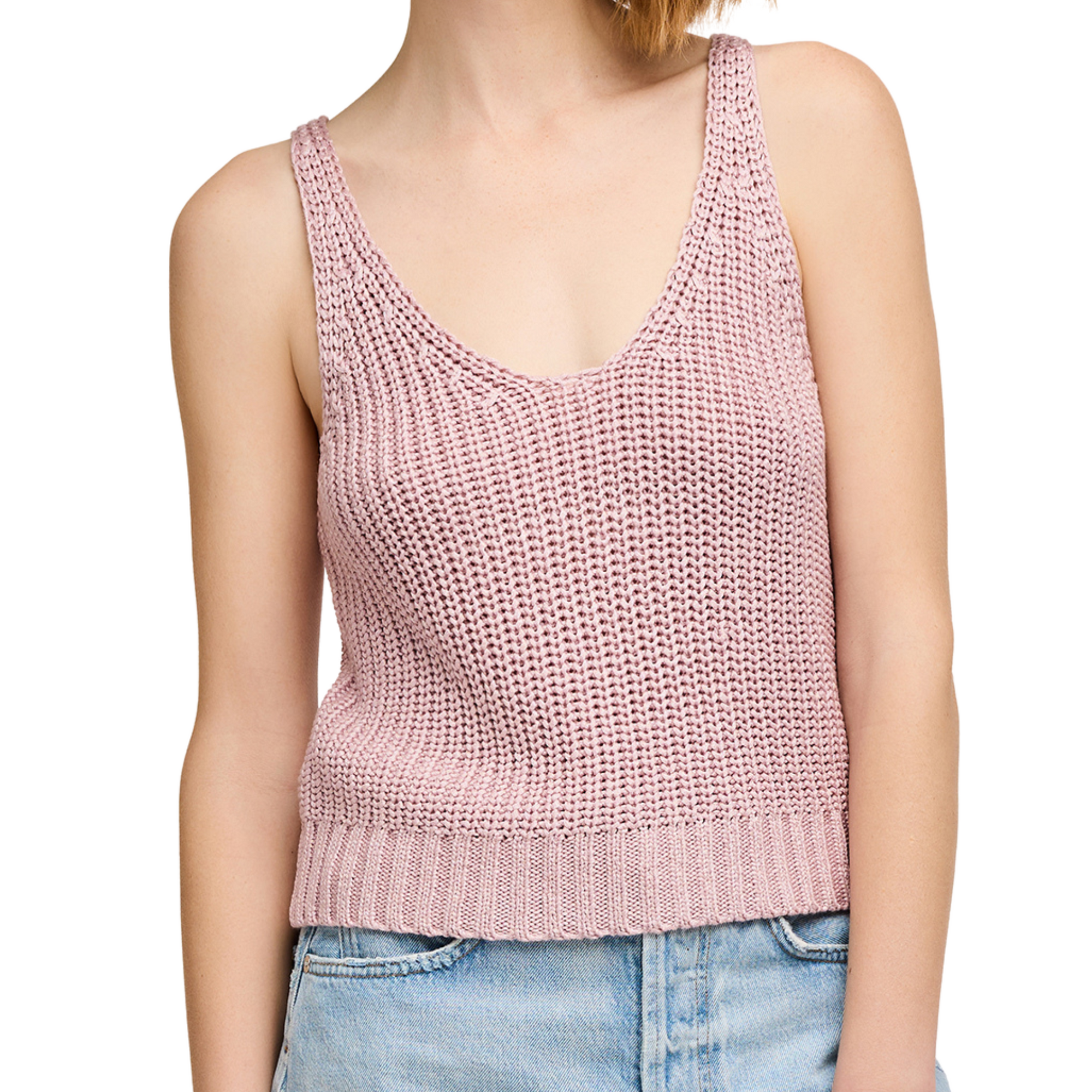 Lizzie Knit Tank - Blush