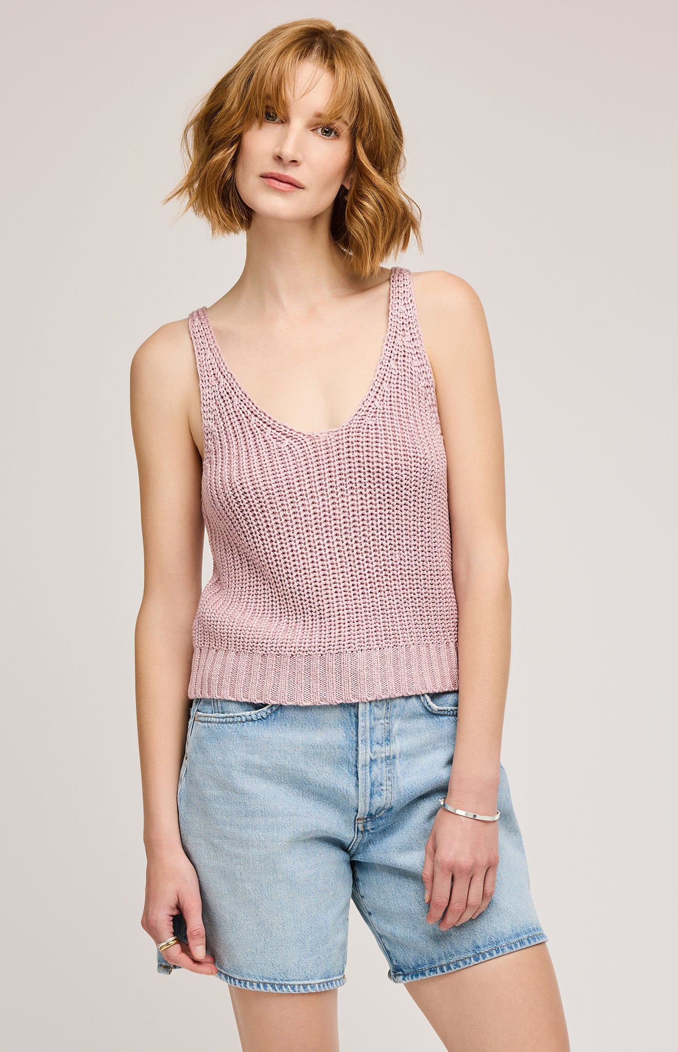Lizzie Knit Tank - Blush
