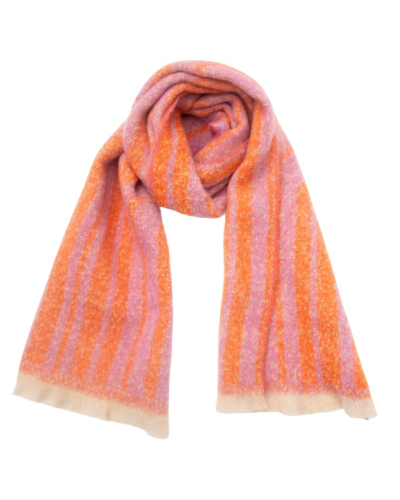 Luxurious Blanket Scarf in Pink/Orange