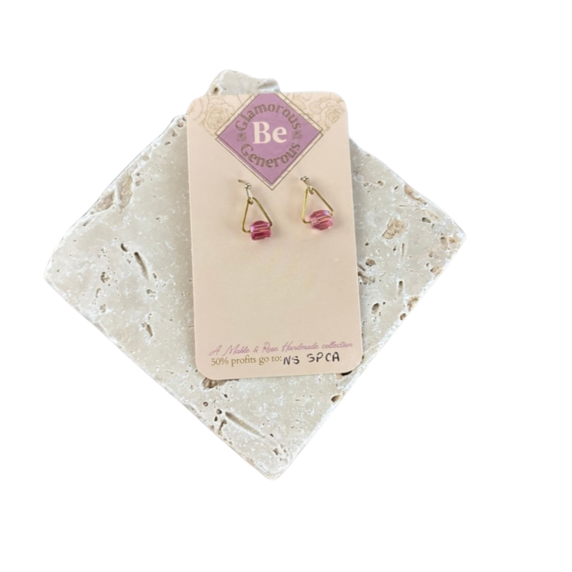 Mabel & Rose Necklace & Earring set in Pink