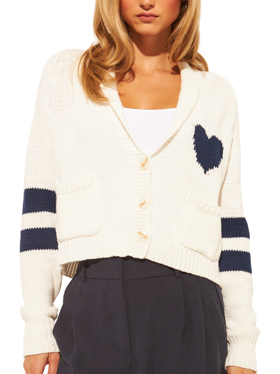 Maddox Heart Cardigan - Seaside Armour