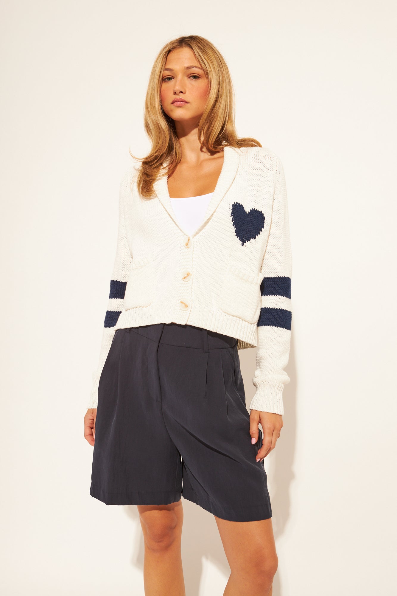 Maddox Heart Cardigan - Seaside Armour