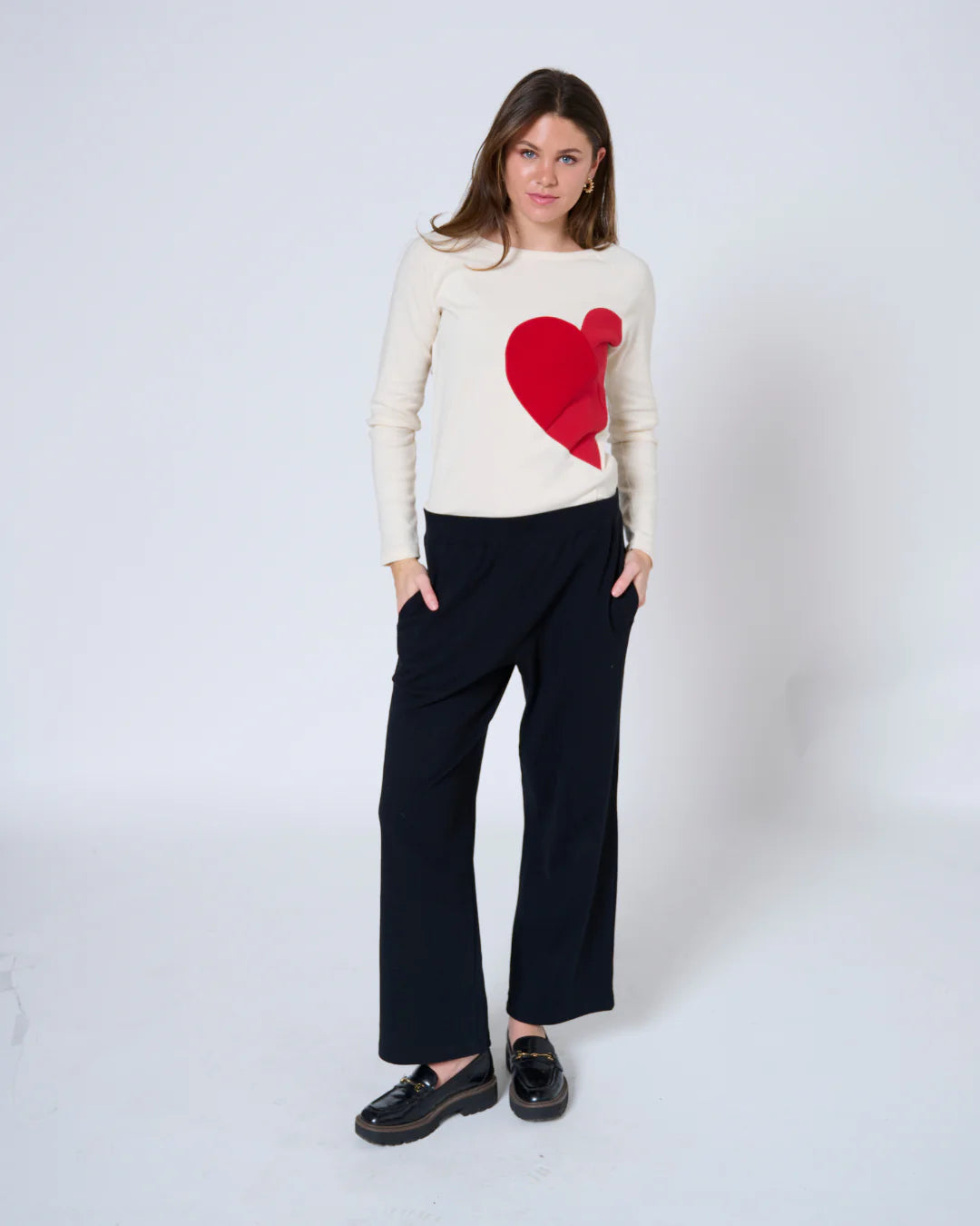 Maja Wide Leg Pant - Black