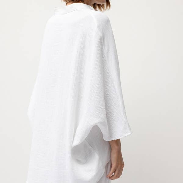 Mandarin Blouse - White