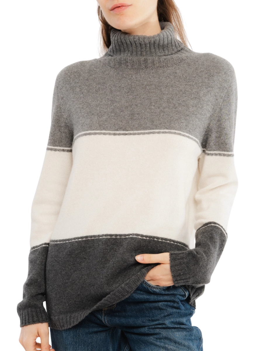 Margot Block Cashmere Blend - Grey Mix