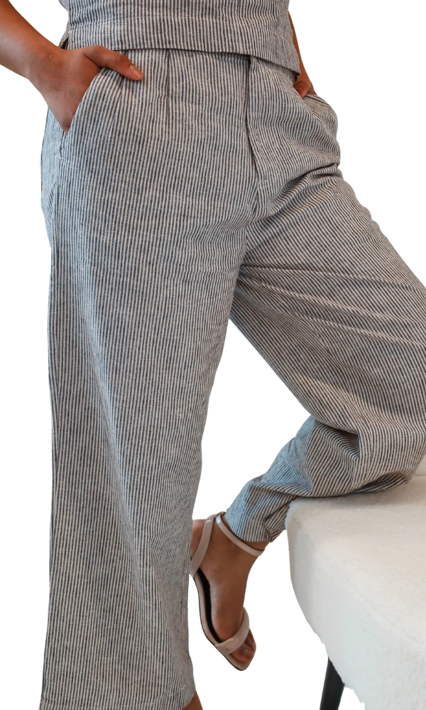 Maya Linen Pants - Stripe