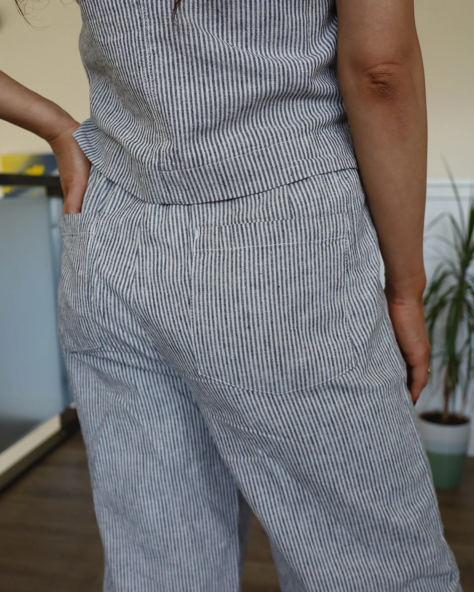 Maya Linen Pants - Stripe