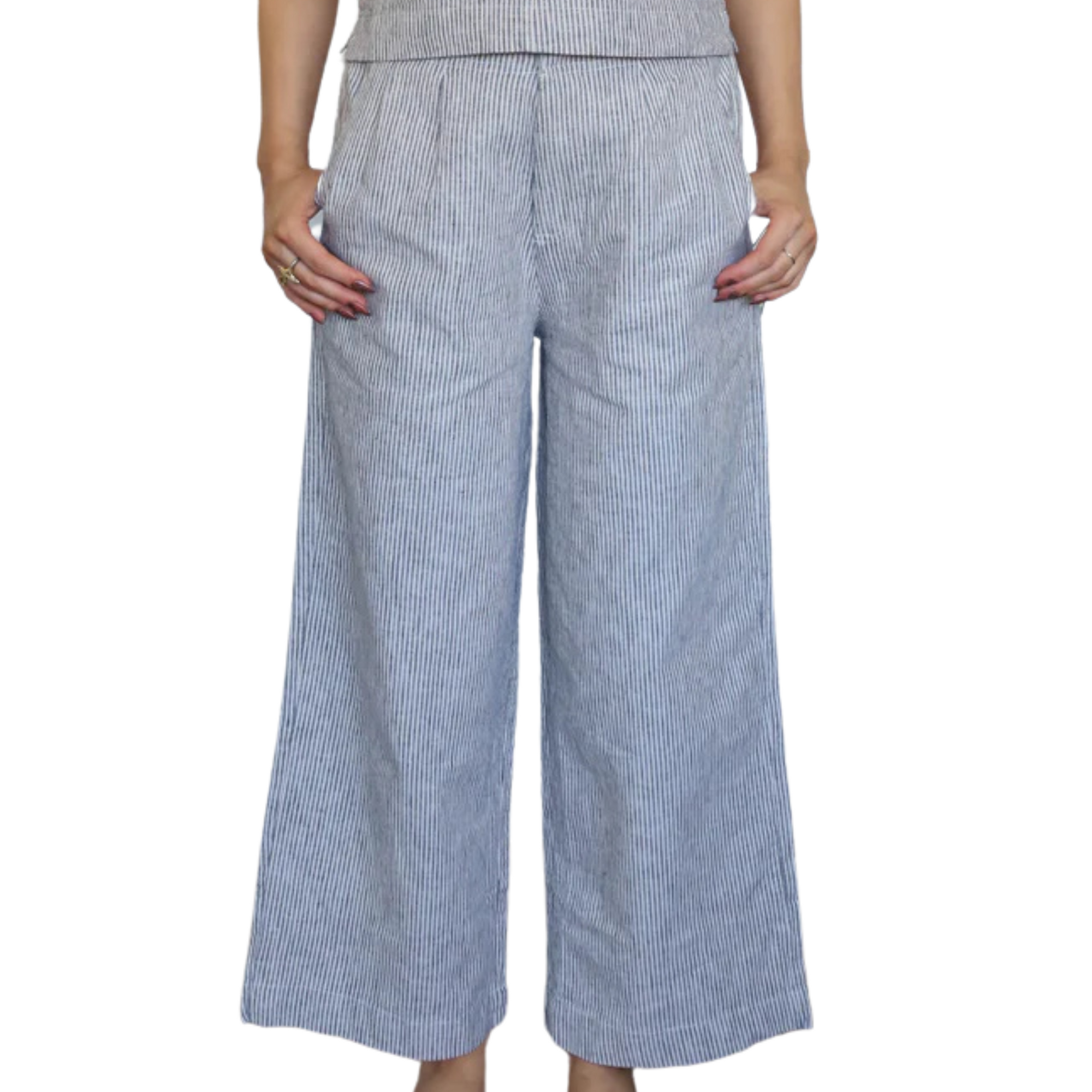 Maya Linen Pants - Stripe