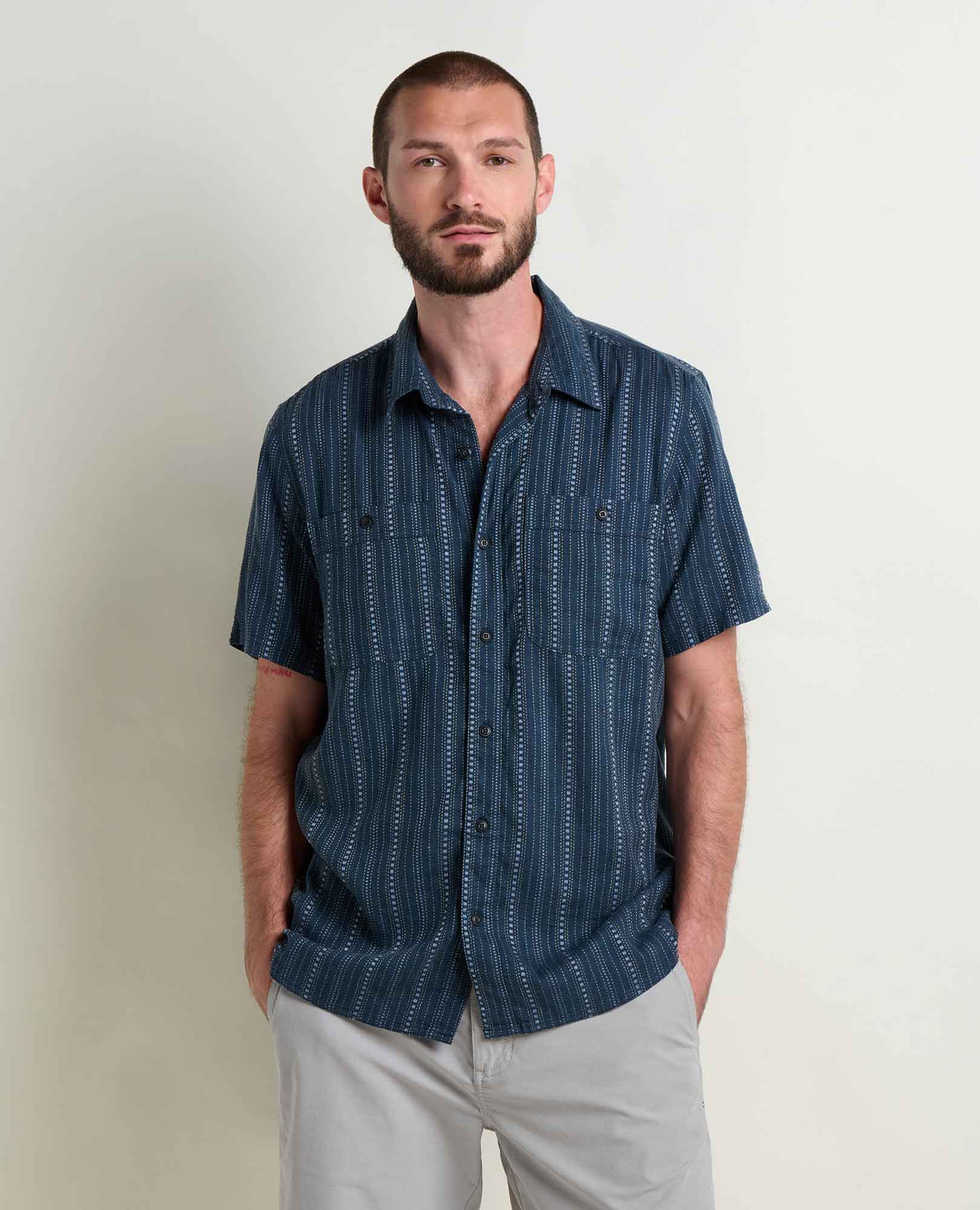 Men's Taj Hemp Shirt- Midnight