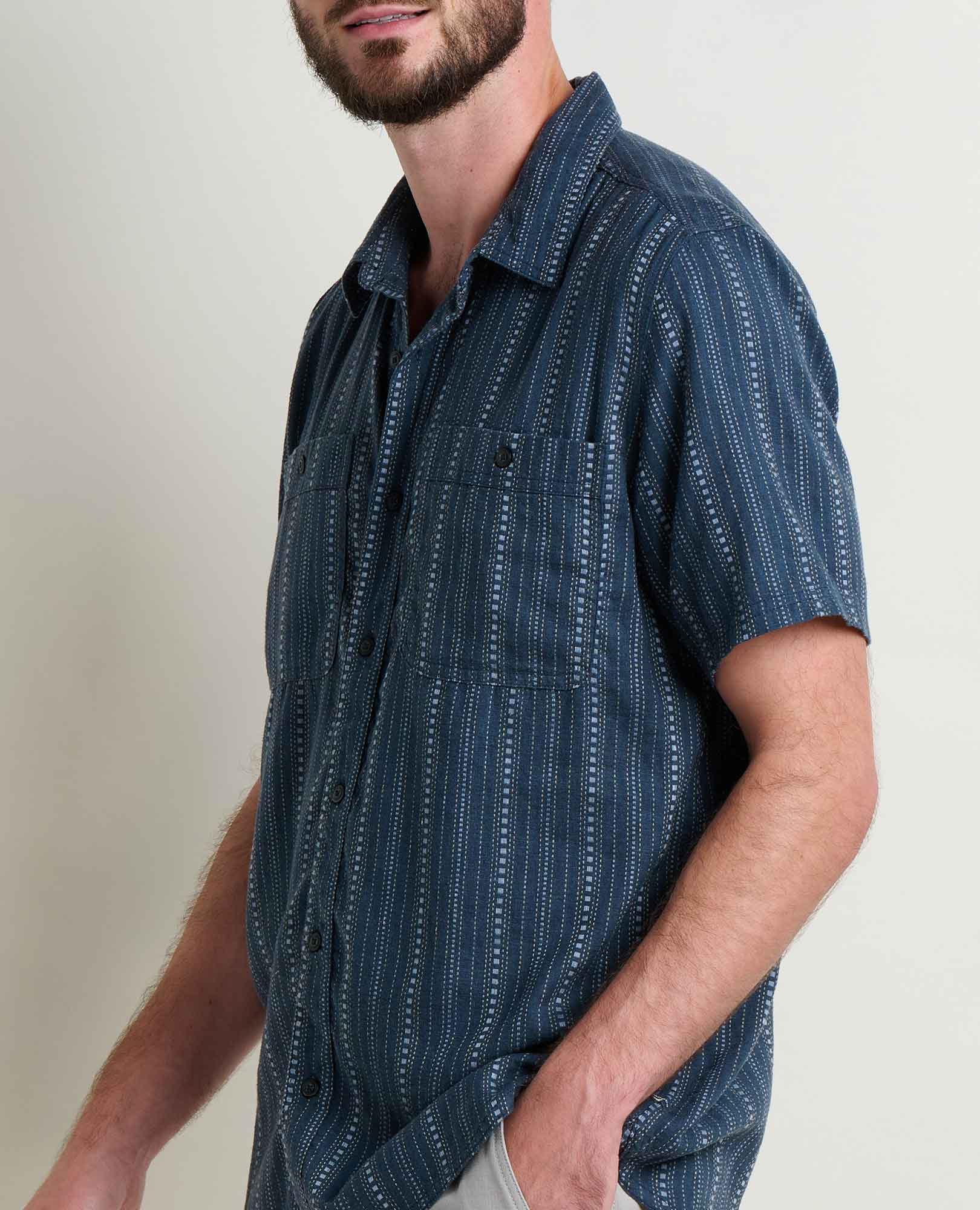 Men's Taj Hemp Shirt- Midnight