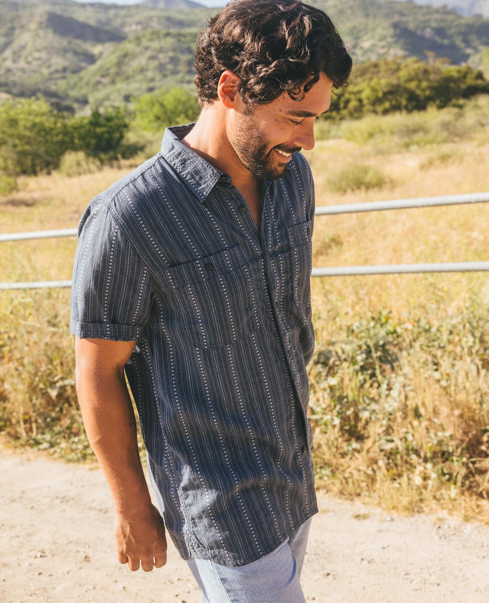 Men's Taj Hemp Shirt- Midnight