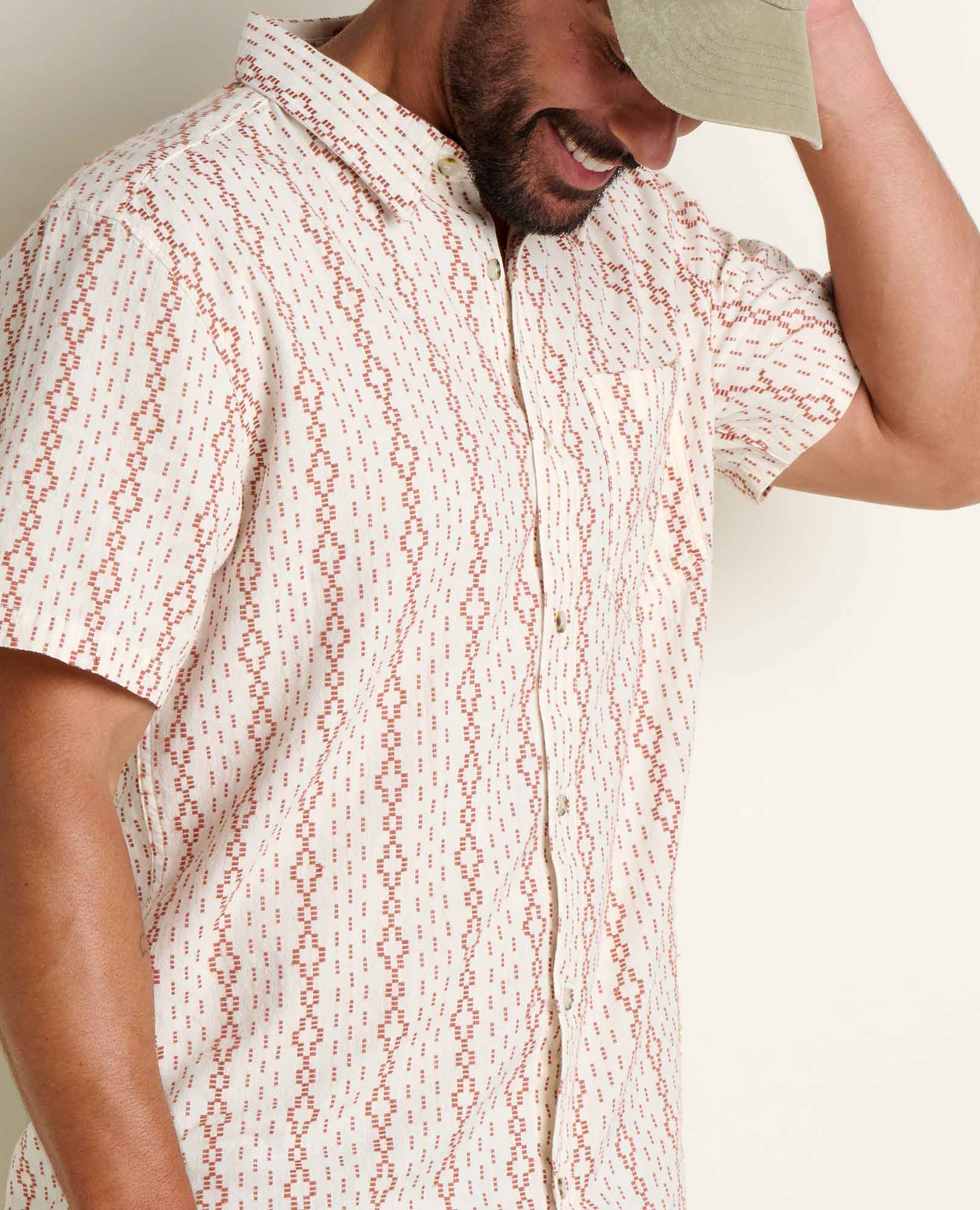Men's Treescape 100% Cotton Shirt- Salt