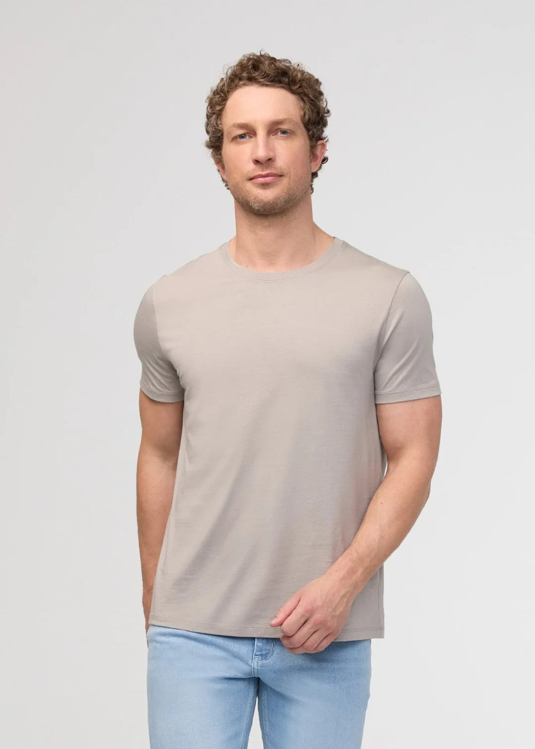 Men's 100% Pima Cotton Tee - Stone