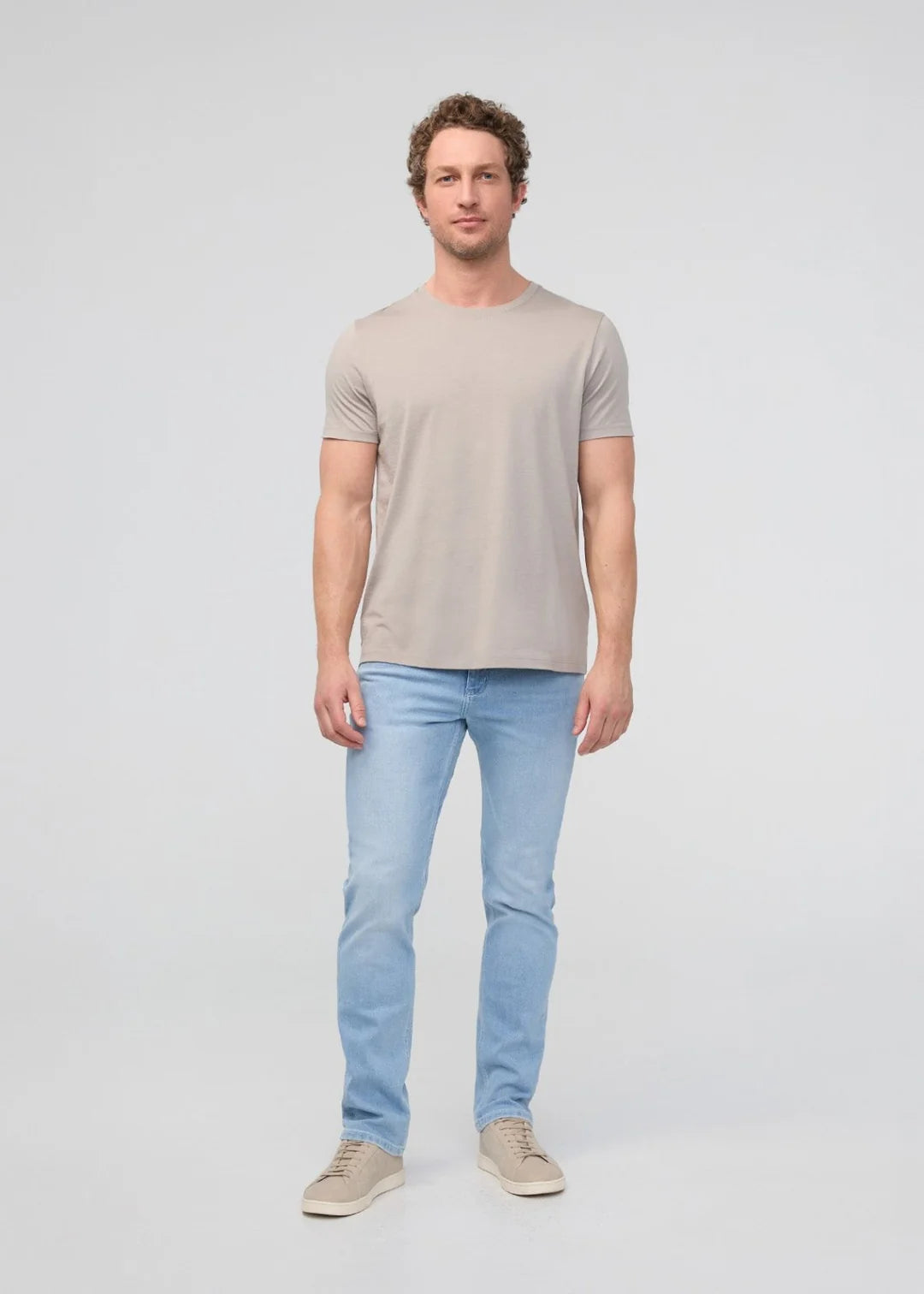 Men's 100% Pima Cotton Tee - Stone