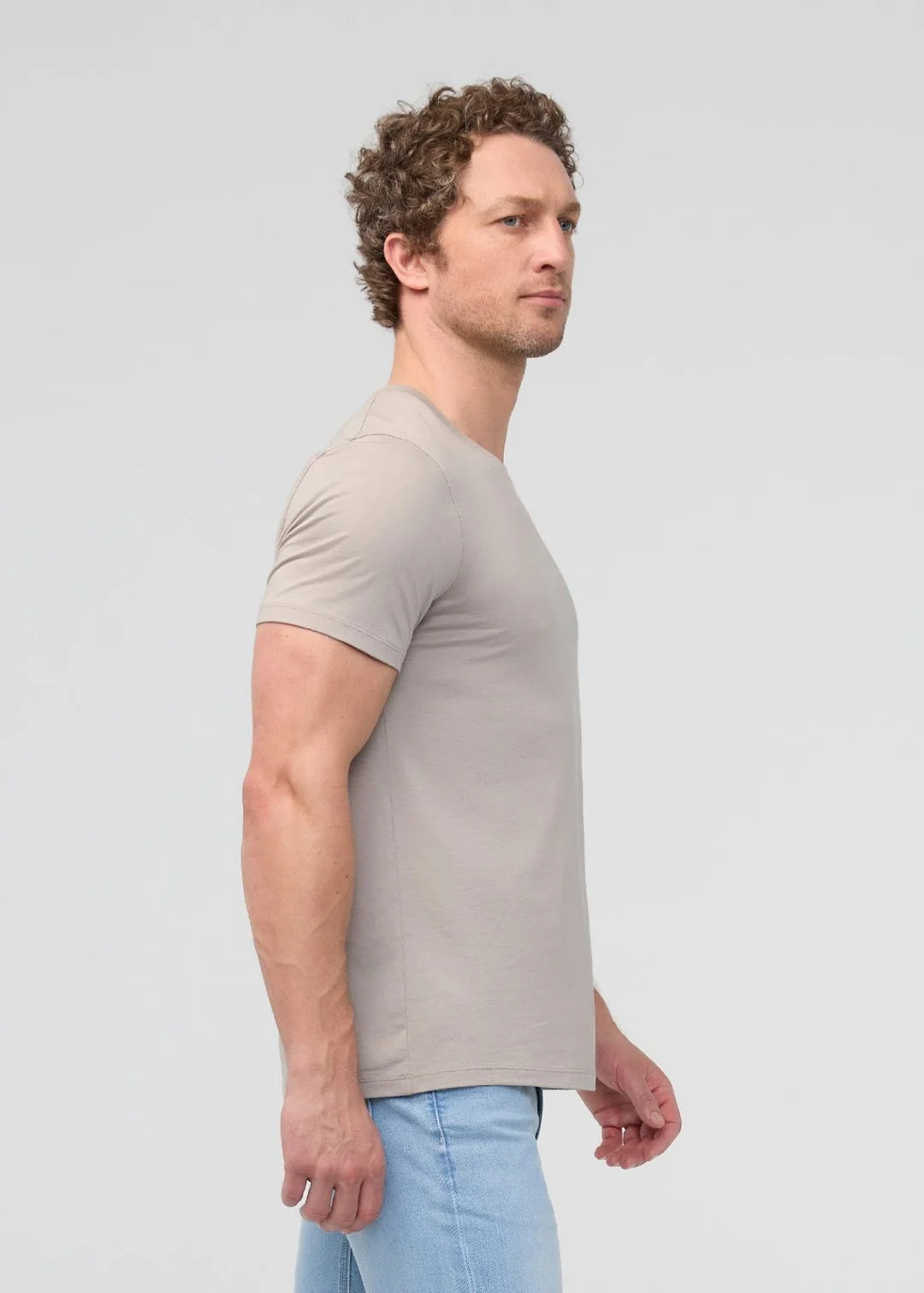 Men's 100% Pima Cotton Tee - Stone