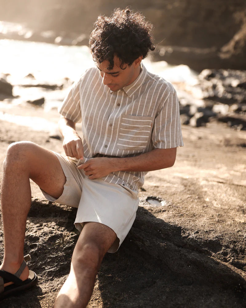 Dundas Hemp Shirt - Clay Stripe
