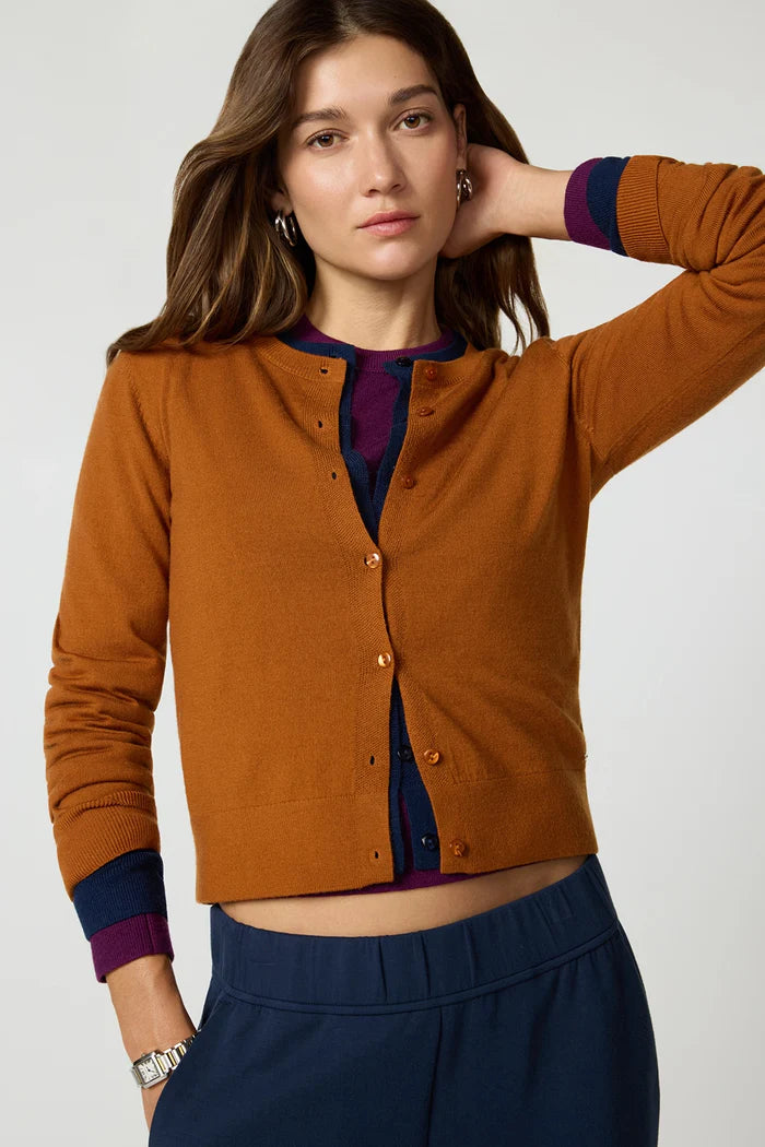 Merino Cardigan- Caramel Cafe