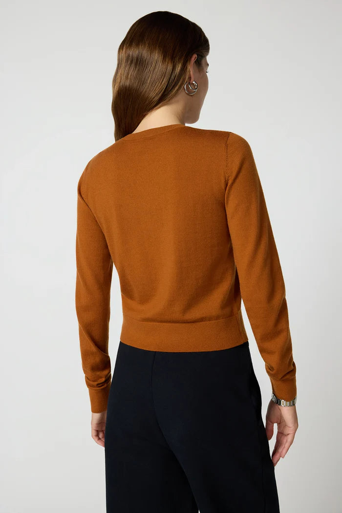 Merino Cardigan- Caramel Cafe