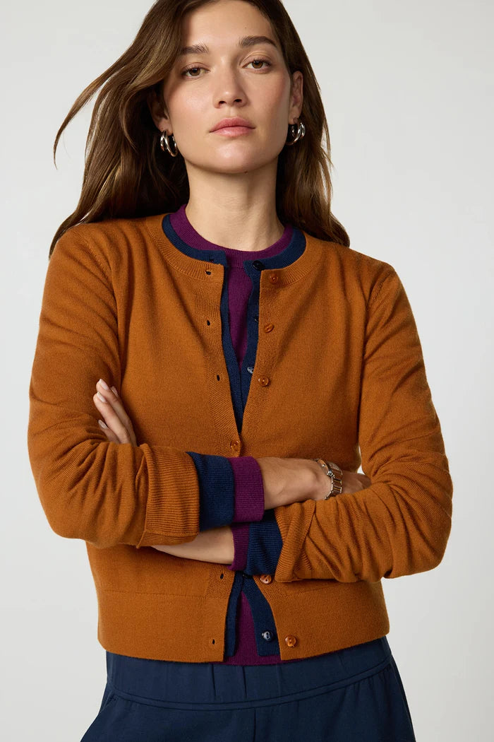 Merino Cardigan- Caramel Cafe