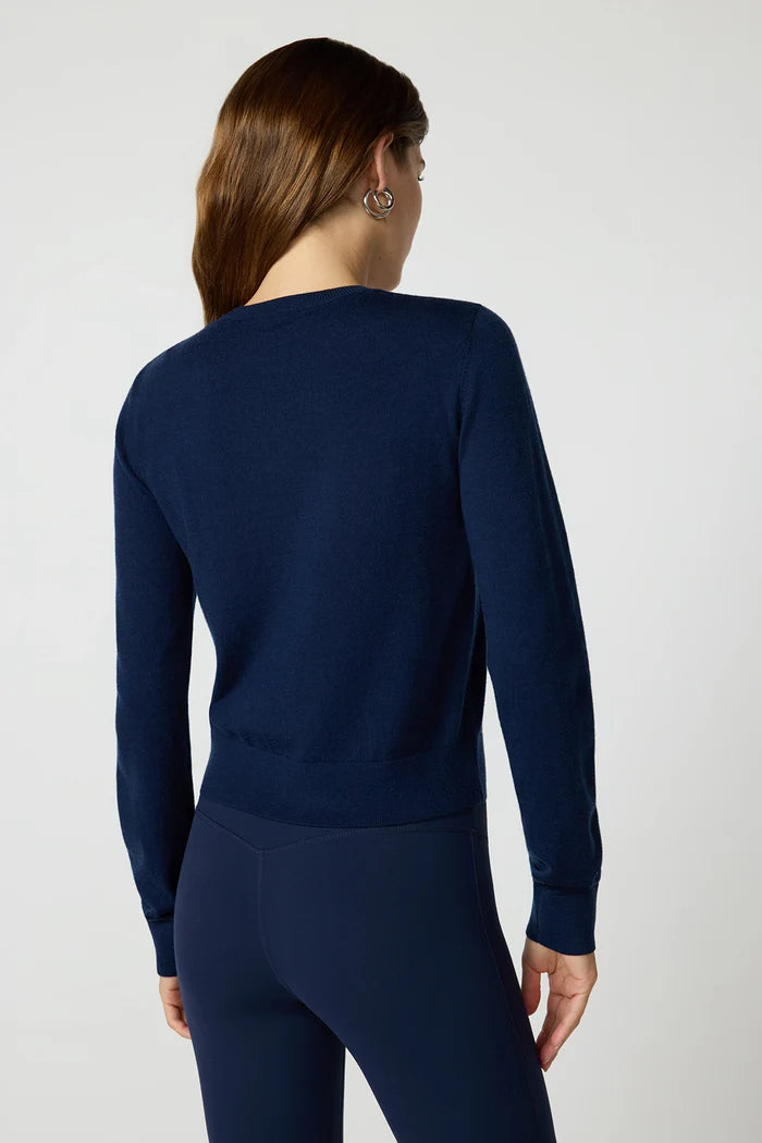 Merino Cardigan- Navy