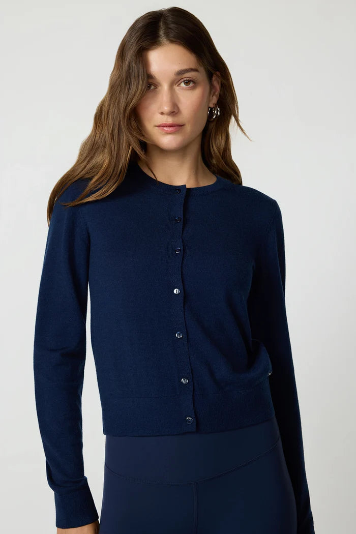 Merino Cardigan- Navy