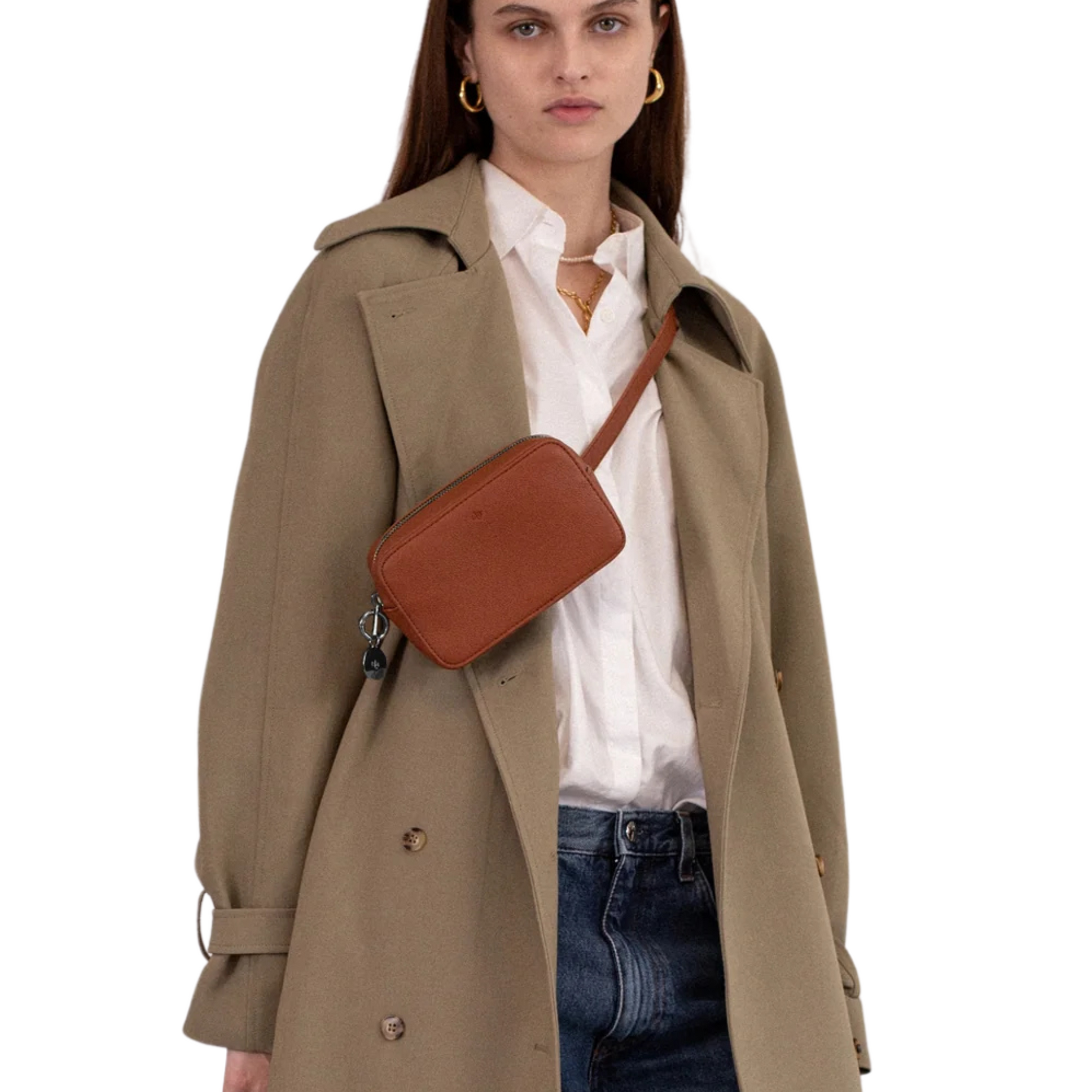 Micro Belt Bag in Walnut