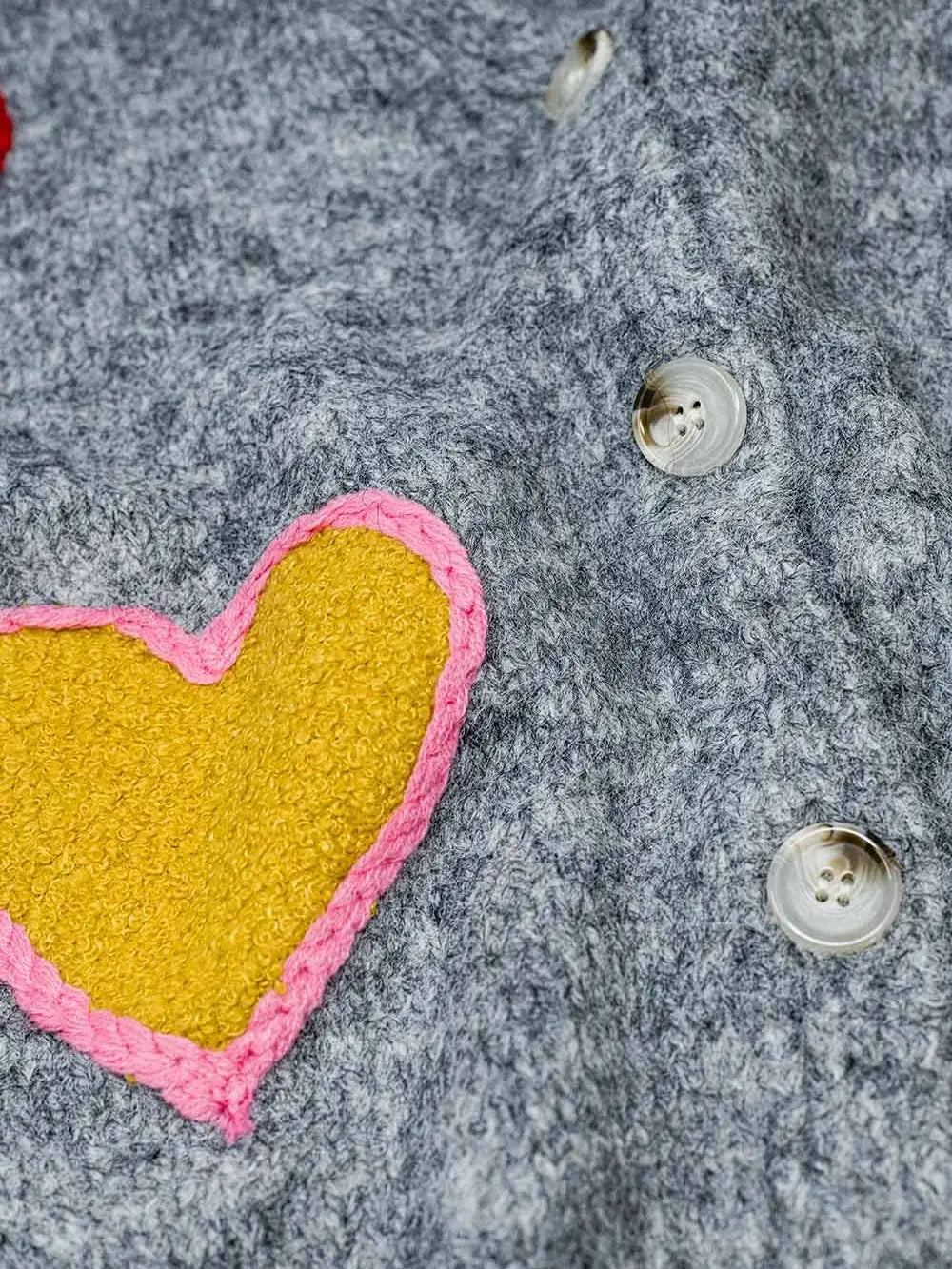 Mila Heart Cardi - Grey