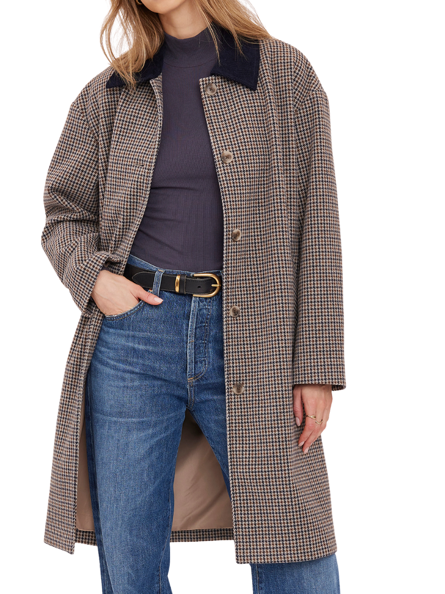Millie Coat - Navy Tweed