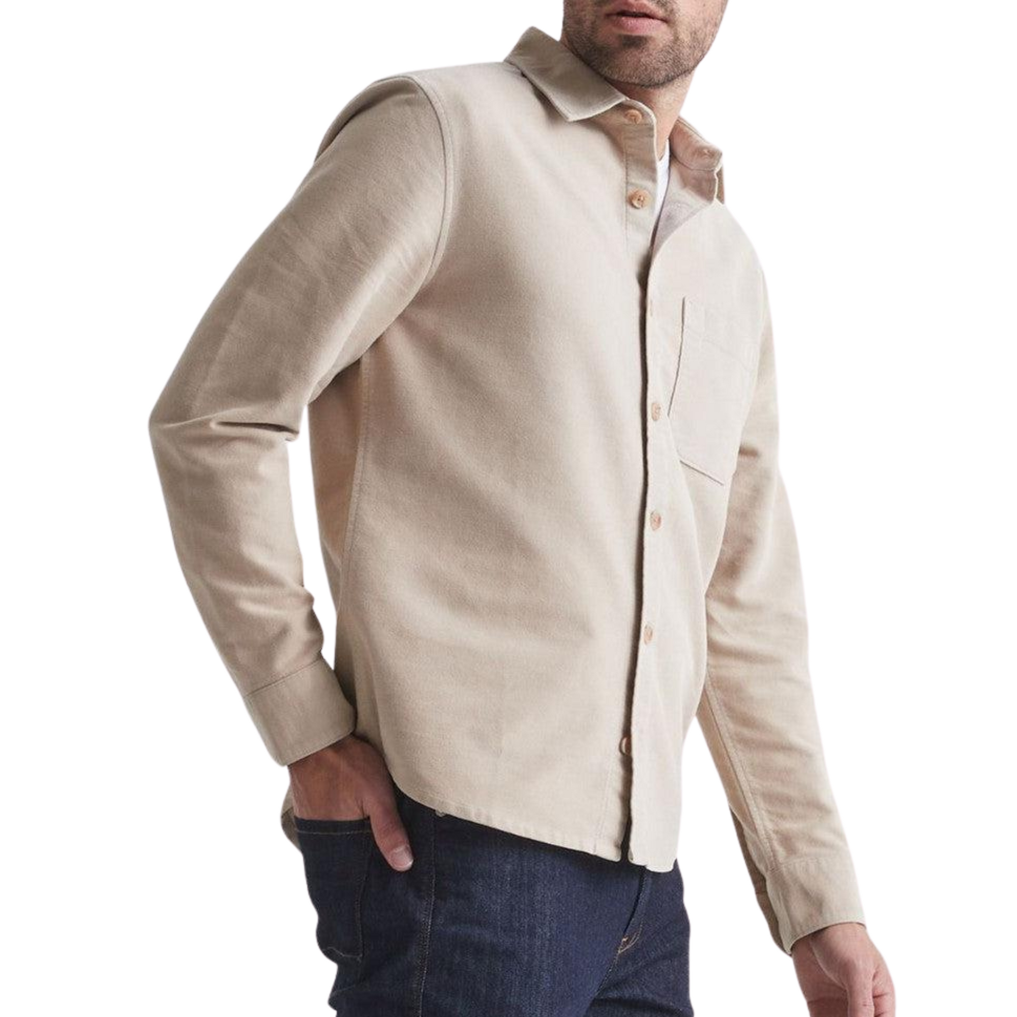 Moleskin Shirt in Almond