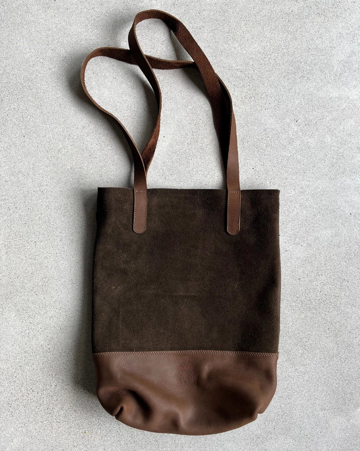 Muskoka Handmade Leather Tote - Chocolate Brown