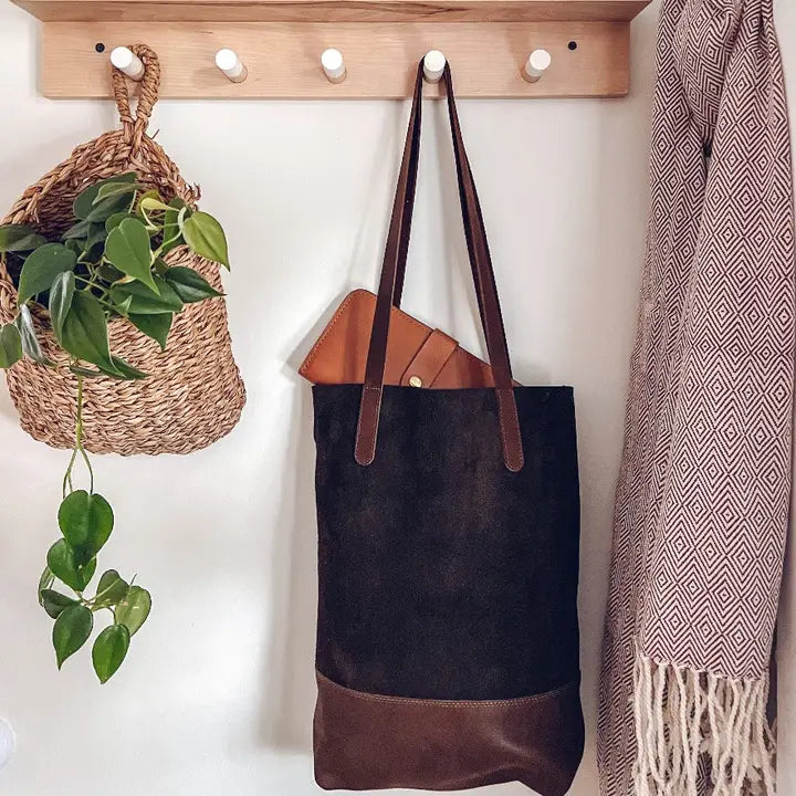 Muskoka Handmade Leather Tote - Chocolate Brown