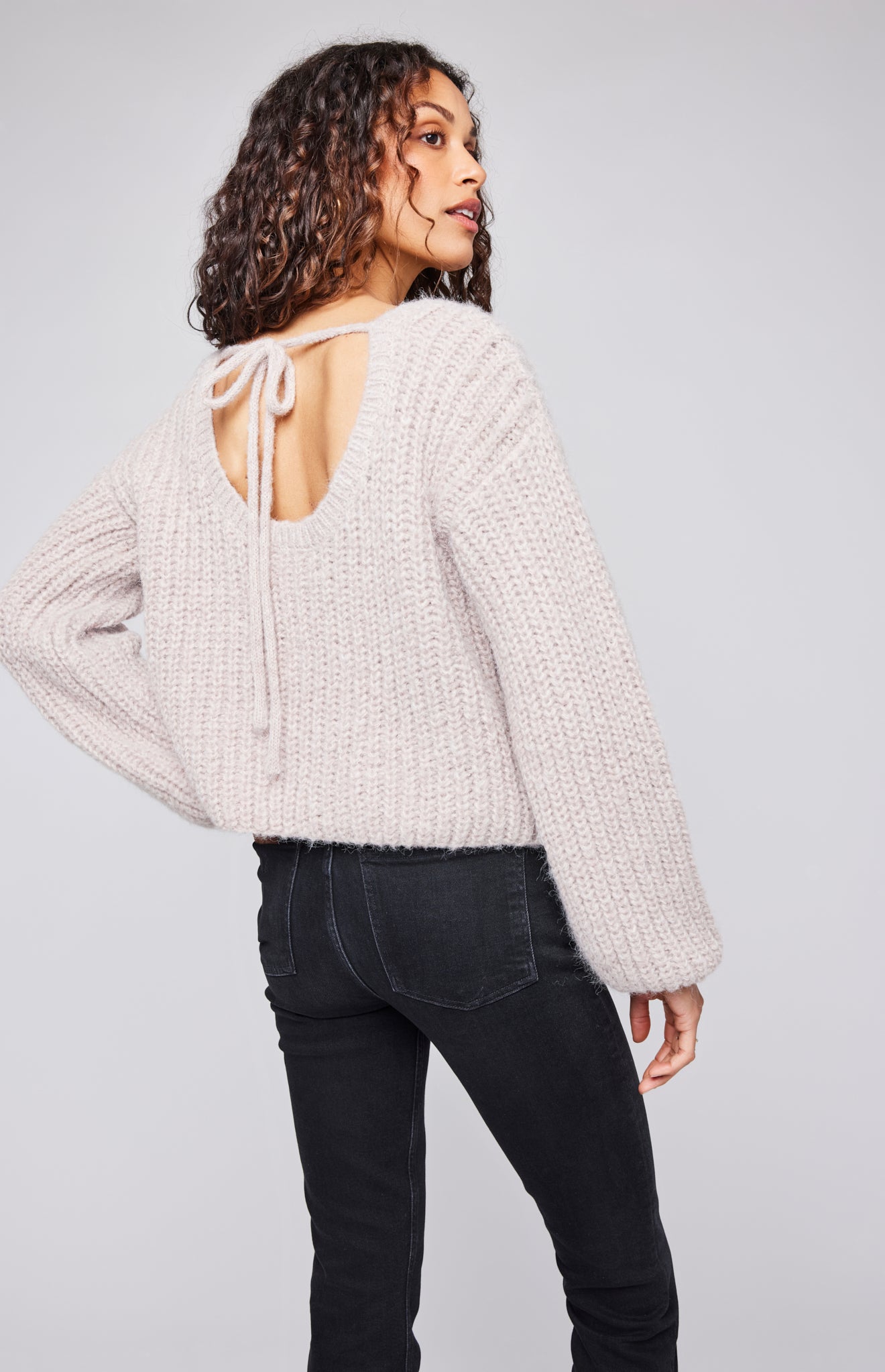 Nadia Sweater in Heather Pearl