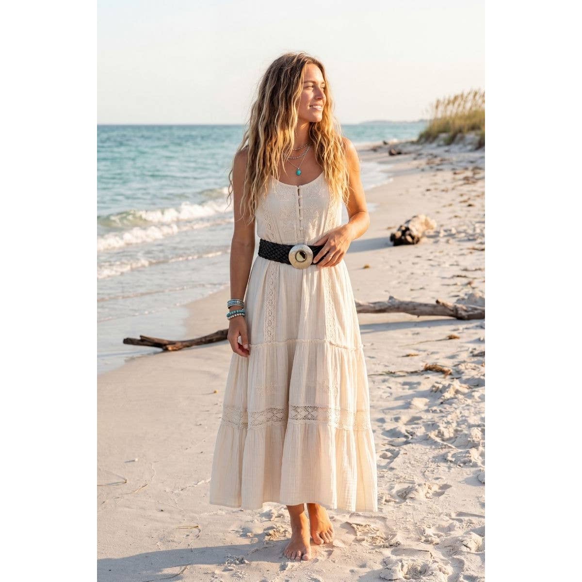 Neptune Braided Leather Belt - Black