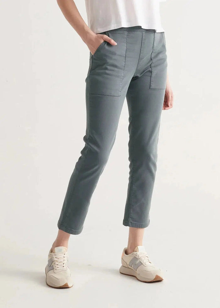 No Sweat Everyday Crop Pant by DU/ER in Storm