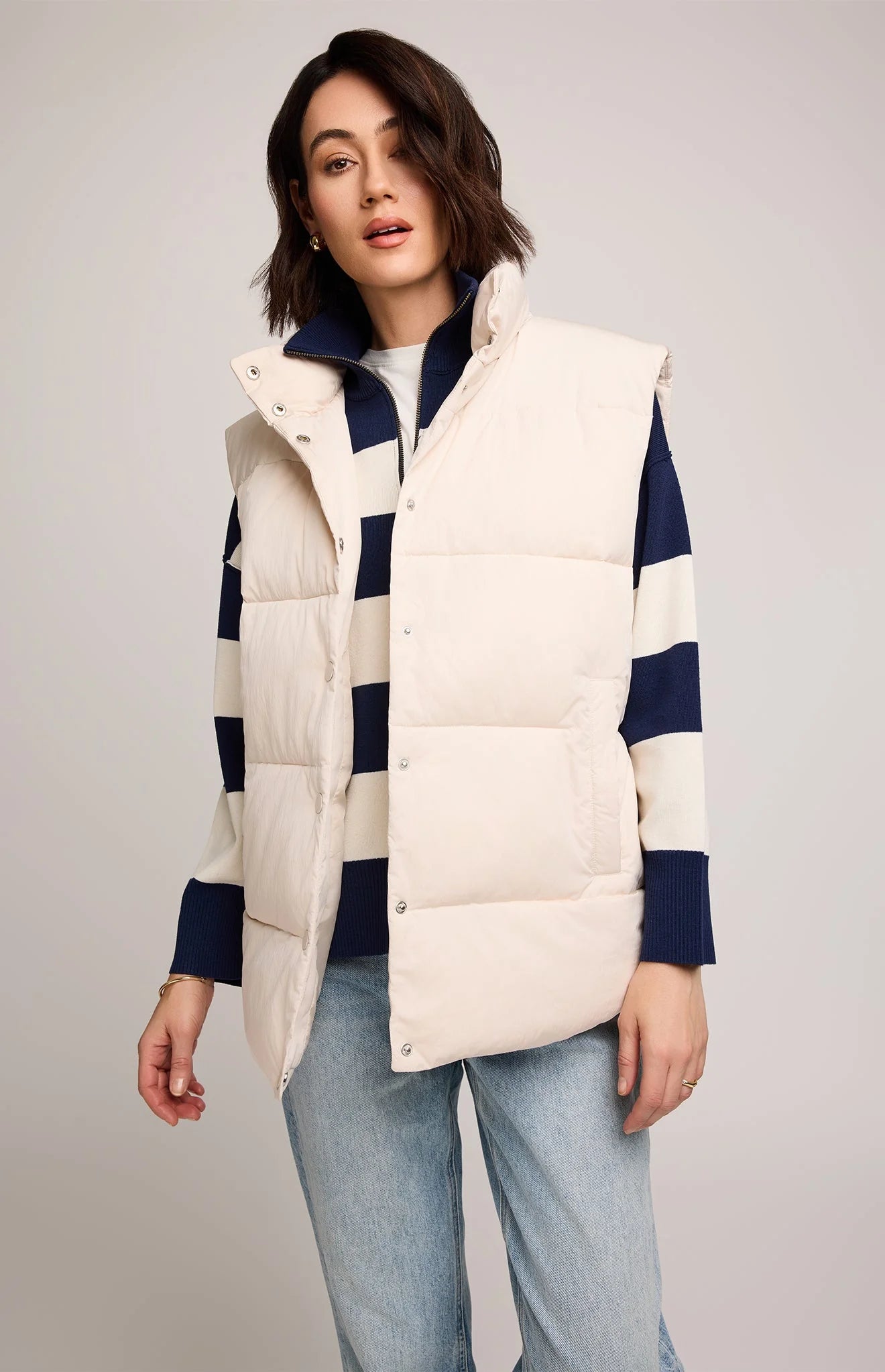 Nora Puffer Vest  - Soft Cream