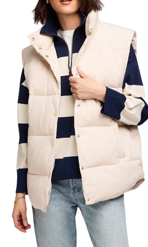 Nora Puffer Vest  - Soft Cream