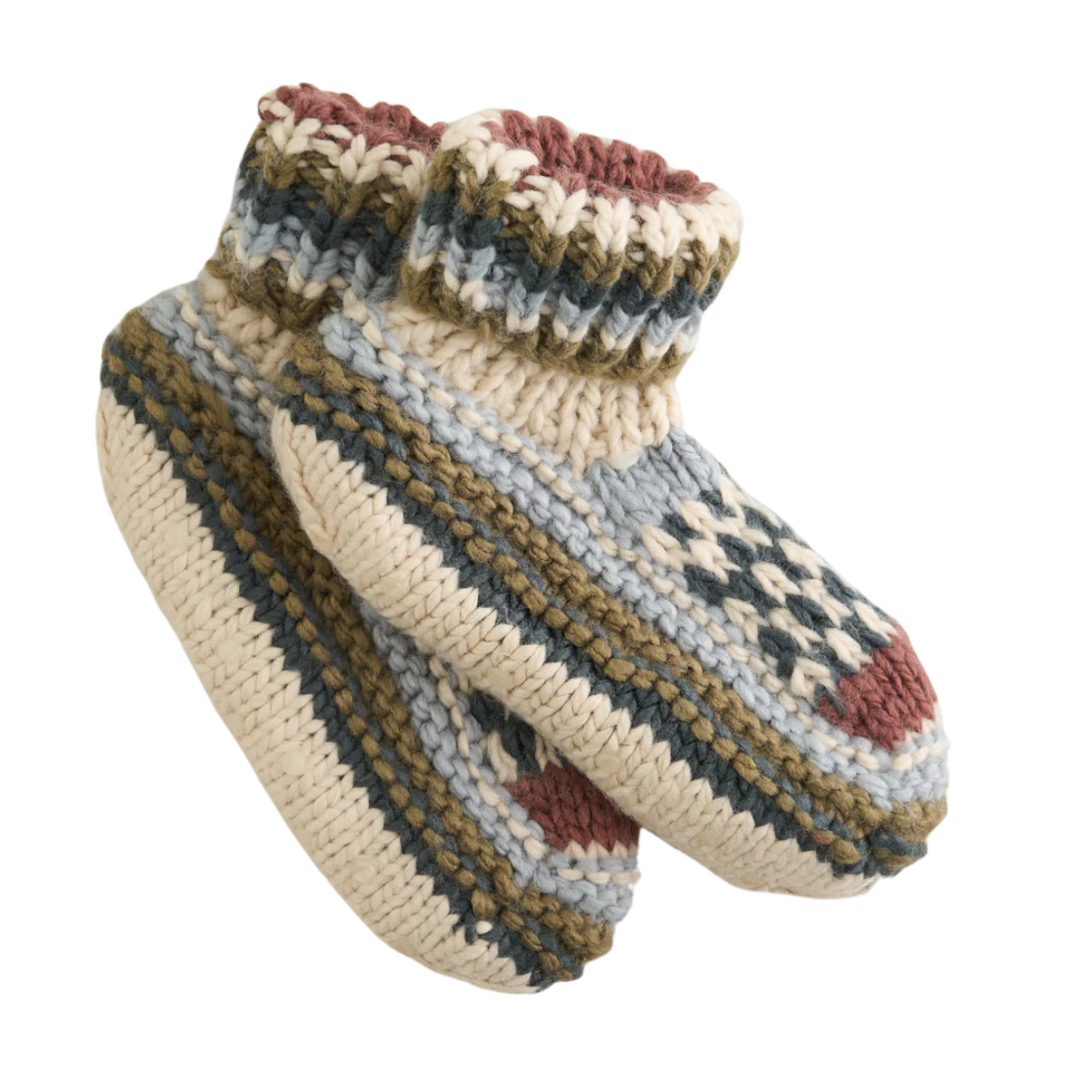 Knit Slipper Bootie in Coast