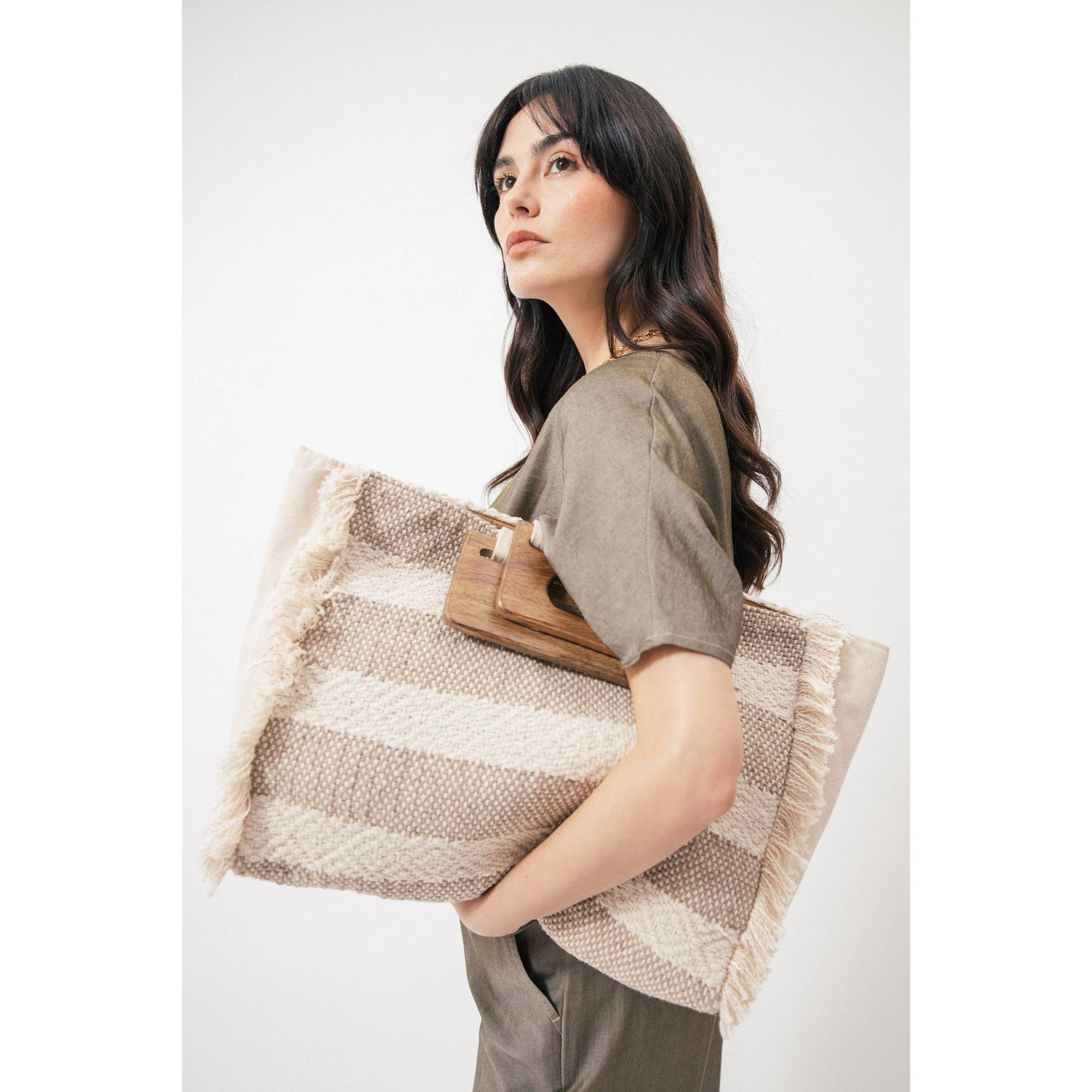 Nova Bag - Beige Stripe