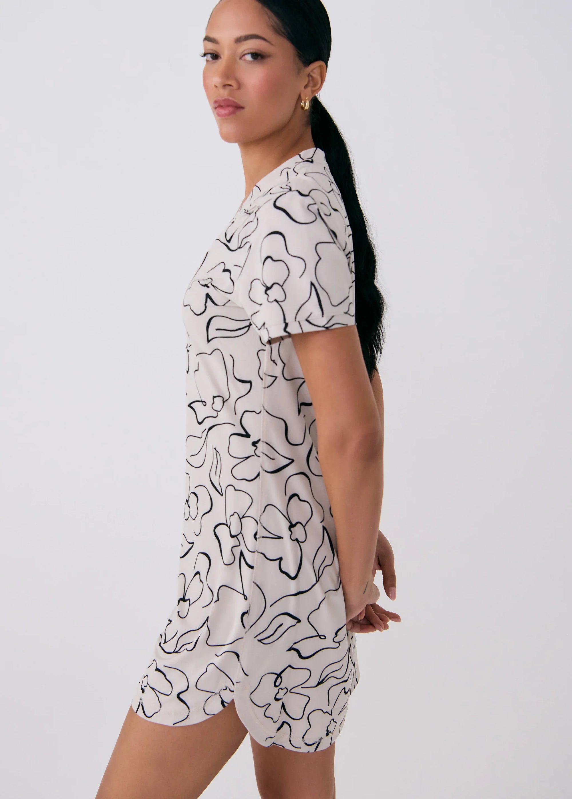 Olivie Dress - Flora Abalone