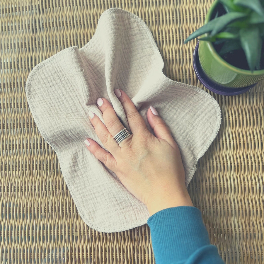 Organic Muslin Non-Paper Towels - Caramel