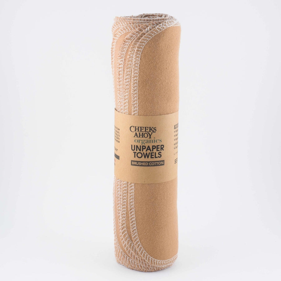 Organic Muslin Non-Paper Towels - Caramel