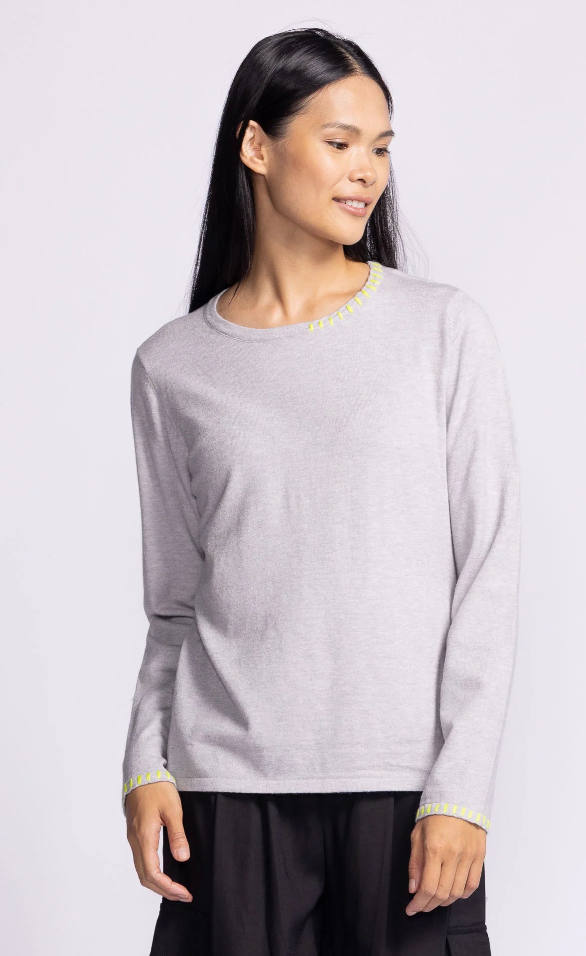 Patricia Sweater in Grey/Green